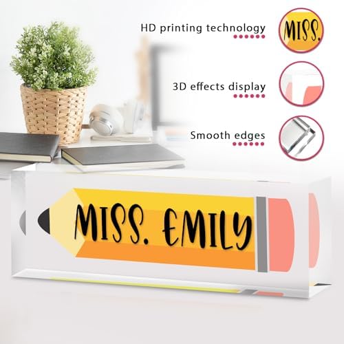Custom Teacher Name Plate for Desk - Personalized Office Decor Gifts for Teacher Women - Teacher Appreciation Gifts for Women - Image 5