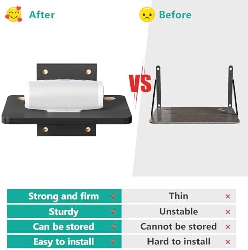WALI Floating TV Shelf, 1 Tier Projector Shelf for DVD Players, Routers, Game Consoles, Cable Boxes, Living Room Decor Accessories, Wall Mount Shelves Holds Up to 22lbs (CS201NB), 1-Shelf, Black - Image 5