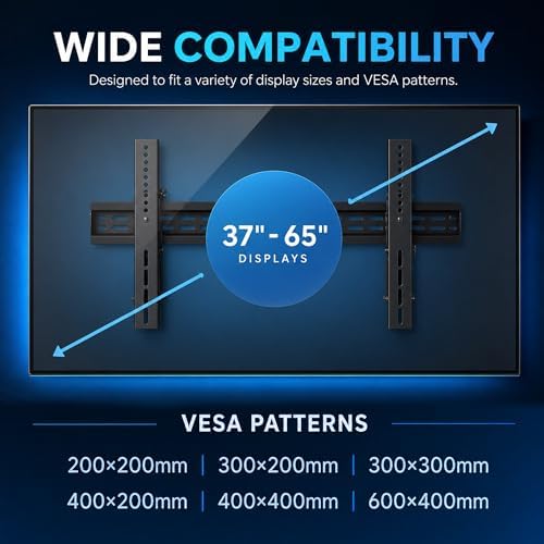 J-Tech Digital 3x3 TV Wall Mount Kit, Fits 9 Screens 37” – 65”with Adjustable Tilt, Leveling and Pop Out Arms, Wide VESA Patterns up to 600x400 [JTECH-VMM-KIT33] - Image 6