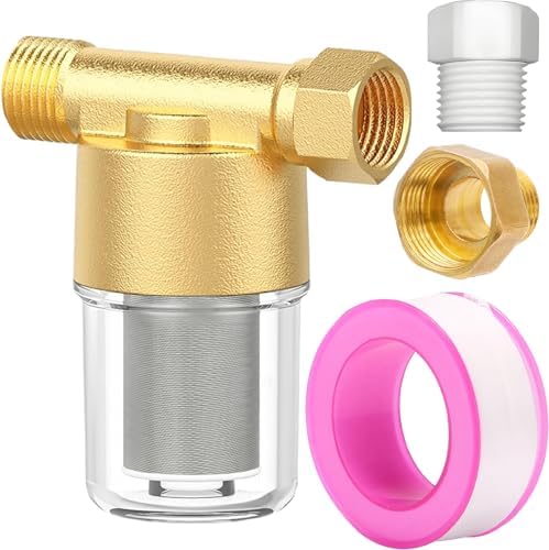 Pacify 40 Micron Brass Sediment Filter, Reusable Washer Water Filter by PacifyYourSoul