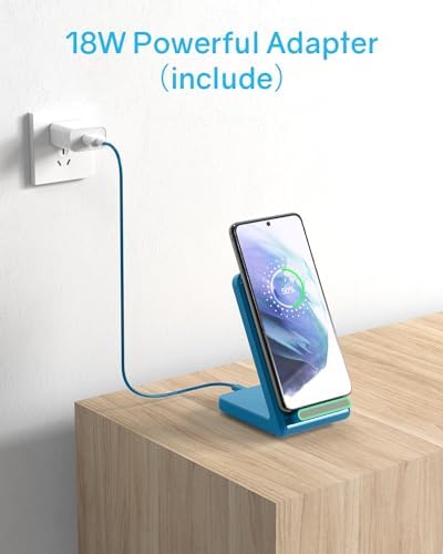 Fast Wireless Charging Station for Phone: CIYOYO 15W Charging Stand Compatible with iPhone 15/14/13/12/11, Samsung Galaxy S23/ S22/ S21/ S20 for Office Bedside Gift - Image 5
