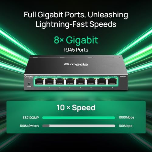 Omada ES208G, 8 Port Gigabit Easy Managed Switch - Image 2