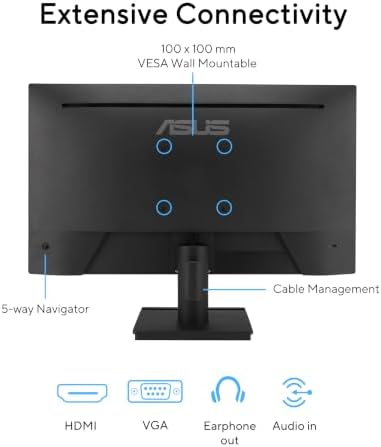 ASUS VA27EHF2 27" 1080P FHD 120Hz IPS Computer Monitor, HDMI, VGA, VESA - Image 6