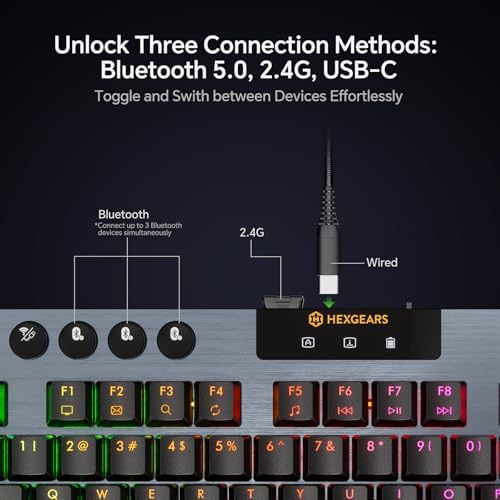 Hexgears Immersion A3 Low Profile Wireless Mechanical Keyboard, Clicky - Image 5