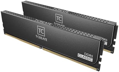 TEAMGROUP T-Create Expert Overclocking 10L DDR5 32GB Kit (2 x 16GB) 6000MHz (PC5-48000) CL38-46-46-76 Intel XMP 3.0 & AMD Expo Compatible Desktop Memory Module Ram Black - CTCED532G6000HC38GDC01 by TEAMGROUP