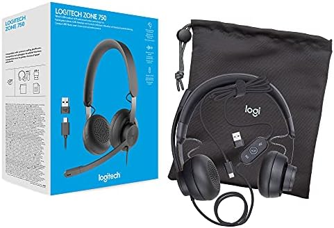 Logitech Zone 750 Wired On-Ear Headset with Advanced Noise-canceling Microphone, Simple USB-C and Included USB-A Adapter, Plug-and-Play Compatibility for All Devices, Pack of 4 - Image 7