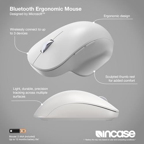 Incase Bluetooth Ergonomic Mouse Designed by Microsoft, Glacier - Image 2