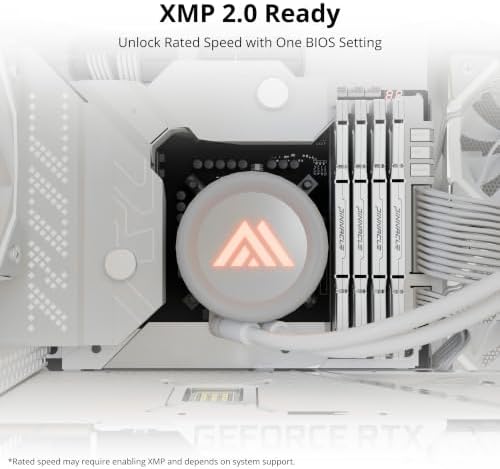 Timetec Pinnacle Konduit 32GB KIT(4x8GB) DDR4 3200MHz PC4-25600 CL16-18-18-38 XMP2.0 Overclocking 1.35V Compatible for AMD and Intel Desktop Gaming PC Memory Module RAM - White - Image 4