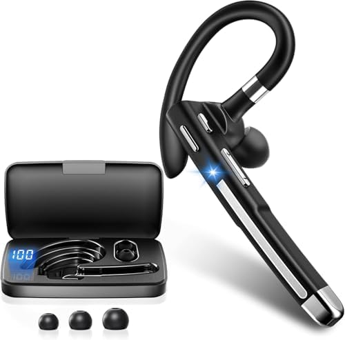 Hsility Bluetoth Earbuds with Mic for Office 270 Degree Rotatble Wireless Earbuds for Truck Driver by Hsility