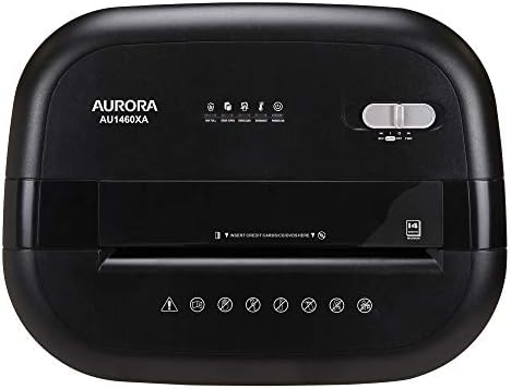 Aurora Anti-Jam 14-Sheet Crosscut Paper/CD and Credit Card Shredder/with 6-Gallon pullout Basket 120 Minutes Continuous Run Time - Image 5