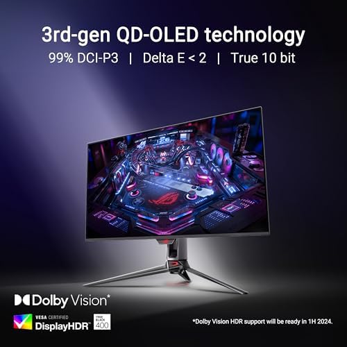 ASUS ROG PG32UCDM 32 Inch 4K 240Hz OLED Gaming Monitor QD-OLED - Image 3