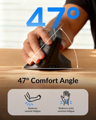 Keychron M5 8K Wireless Vertical Mouse with Thumb Wheel, PixArt 3950 Sensor - Image 6
