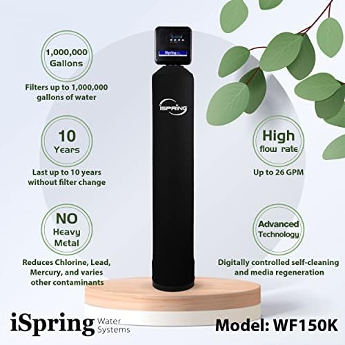 iSpring WF150K Whole House Central Water Filtration System with Set and Forget Smart Valve, Up to 10 Years - Image 3