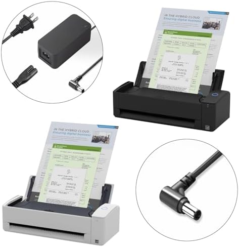 19V Power Cord for ScanSnap iX1300 Compact Wireless or USB Double-Sided Color Document, Photo & Receipt Scanner Adapter P3805A PA03805-B105 PA03805-B001 B005 PA03805-K962 - Image 2