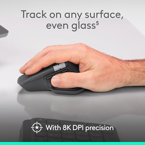 Logitech MX Master 4 Ergonomic Wireless Mouse with Haptics - Graphite - Image 6