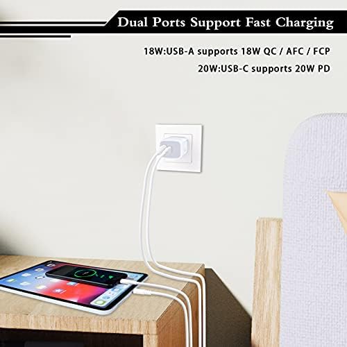 20W Fast USB C Charger for Pixel 11 10 9 8 7 6 Pro,Dual Port PD 3.0 Type C - Image 5
