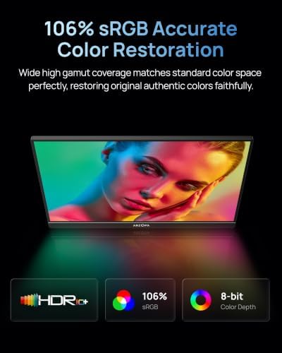 ARZOPA 16.1'' 144Hz Portable Gaming Monitor 106% sRGB - Z1FC - Image 3