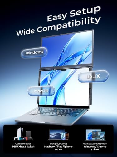 Laptop Screen Extender 15.6" FHD 1080P IPS Portable Monitor Above Laptop - Image 6