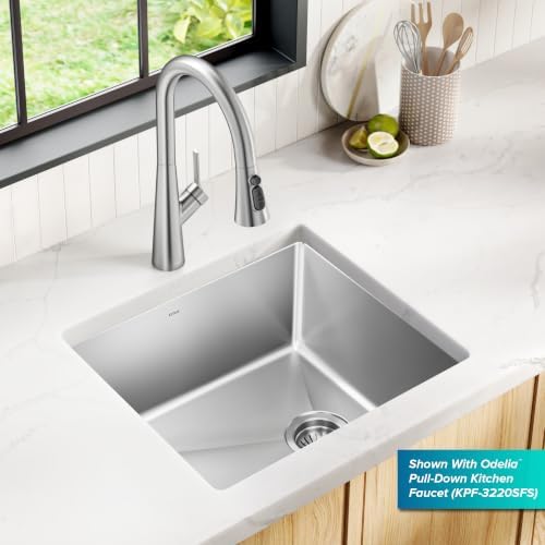 KRAUS Fairlane 21 in Undermount Single Bowl Stainless Steel Kitchen Sink - Image 2