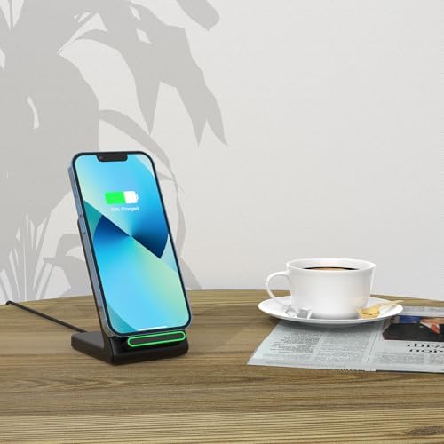 Fast Wireless Charger, 15W Wireless Charging Stand Compatible with Samsung Galaxy S24/S23/S22/S21/S20, for iPhone 17/16/15/14/13/12/11/XR/8, for Google Pixel 9 8 7,and More. - Image 4