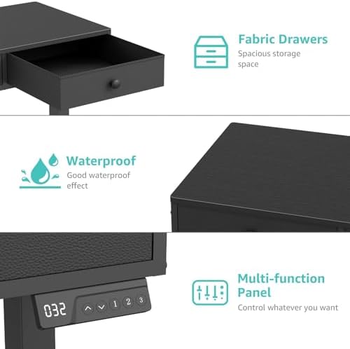 KLUVIS Electric Standing Desk, 32 Inch, Black - Image 6