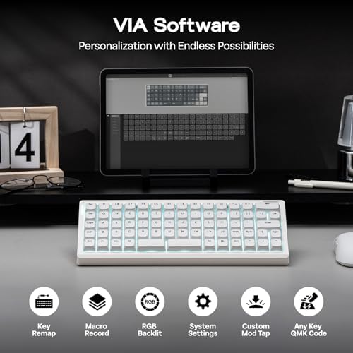 EPOMAKER Hack70 Planck Mechanical Keyboard with VIA Custom, 2.4Ghz/BT/Wired - Image 6