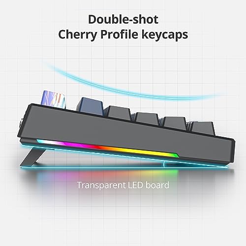 Fogruaden Blue Creamy Mechanical Keyboard with Number Pad, Hot Swappable RGB Gaming Keyboard, 98 Key Full Layout, Gasket Mount, White Switch, NKRO for Win/Mac（98Blue） - Image 6