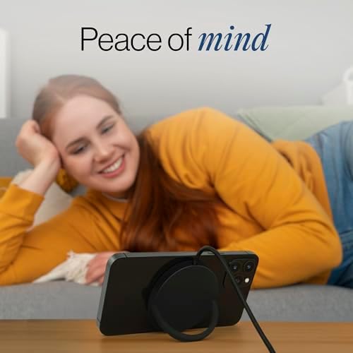 SPOTMINDERS Magnetic Wireless Charger with Stand, 15W Qi Fast Charging Pad for iPhone, AirPods, Samsung, Android & Spotminders Tracking Card, Built-in 1m USB-C Cable, Non-Slip, Cooling, No AC Adapter - Image 5