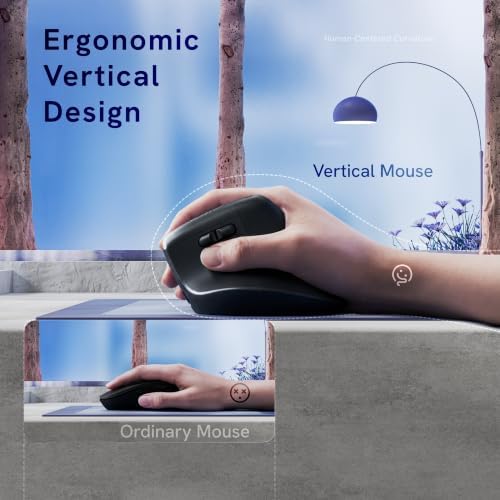 Keychron BM27 Ergonomic Wireless Mouse, Rechargeable Mice for Laptop - Image 2