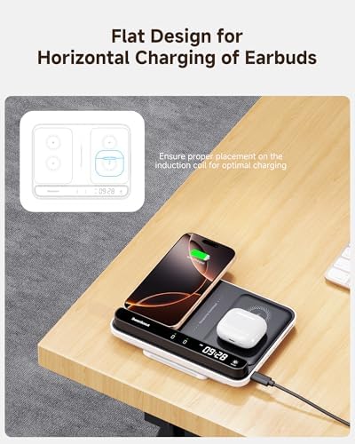 Dual Phone Foldable Wireless Charging Station for iPhone, Galaxy, Pixel - Image 5