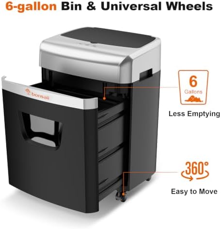 Bonsaii 120-Sheet Autofeed Micro-Cut 30-Min Run Heavy Duty Paper Shredder - Image 6