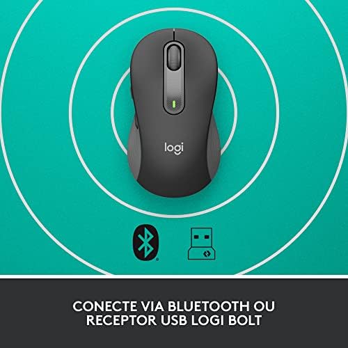 Logitech Signature M650 Wireless Mouse - for Small to Medium Sized Hands, 2-Year Battery, Silent Clicks, Customizable Side Buttons, Bluetooth, Multi-Device Compatibility (Graphite) - Image 7