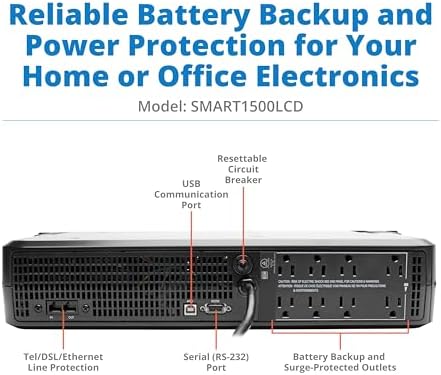 Eaton Tripp Lite SMART1500LCD 1500VA 2U Rack Mount UPS 900W Battery Backup - Image 2