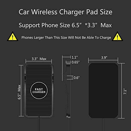 Wireless Charger Car Charging Pad Non-slip 15W 10W 7.5W Fast Charger Mount Adapter for iPhone 13 12 Pro Max 11 8 Plus X XR Xs LG G8 Samsung Note 20 10 Galaxy S10 S20 S21 S22 S23 S24 S25 Android Phones - Image 5