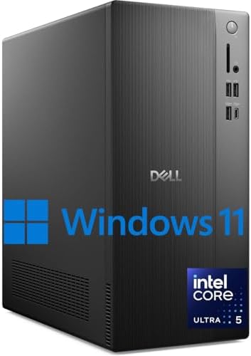 Dell 2025 ECT1250 Business Desktop - Intel Ultra 5-225, (10 Core Processor 10 Threads), 32GB DDR5 Memory, 2TB PCIe SSD, Ultra-Quiet Design, Dual 4K Monitor Support, Keyboard and Mouse, Windows 11 by Dell