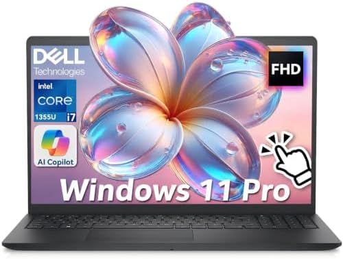 Dell 15 Business Touchscreen Laptop–Intel Core i7-1355U (10-Core), 64GB RAM, 2TB SSD Windows 11 Pro, Office 365 for the Web –15.6" FHD Touch, AI Copilot –2026 New Computer by Dell