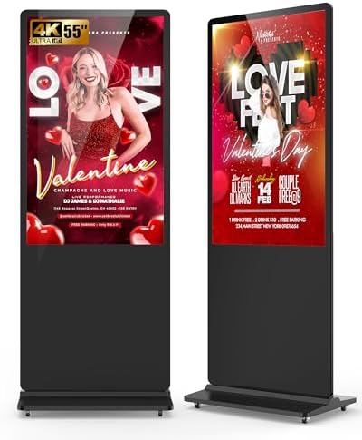 55-inch Digital Signage Display, 4K 2160P LCD Screen Kiosk Signs by SIOXCFZ
