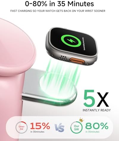 Magnetic Wireless Charging Station, Charger Stand for iPhone Apple Watch - Image 3
