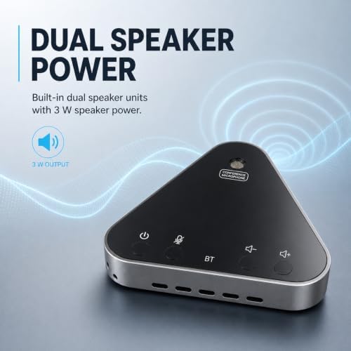 3 in 1 USB Computer Speaker with Microphone, PC Laptop Desktop Conference Speaker with Mic for Smart Home Office and Online Study，360 Degree Enhanced (4) - Image 5
