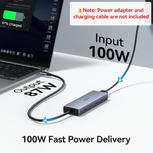 10Gbps USB C Hub, 5 Port USB C Splitter with 8K@30Hz USB-C Display Output - Image 7