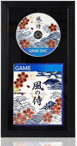 Video Game Display Frame Compatible with Ps5/Ps4/Ps3, Wall Mount and Tabletop Game Case Holder, Disc and Cover Storage Stand with Black Flocked Eva ,Gamer Gift by Unknown