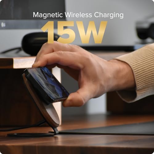 ARK Uno Solid Wood MagSafe Stand Magnetic Wireless Charging Station - Image 2