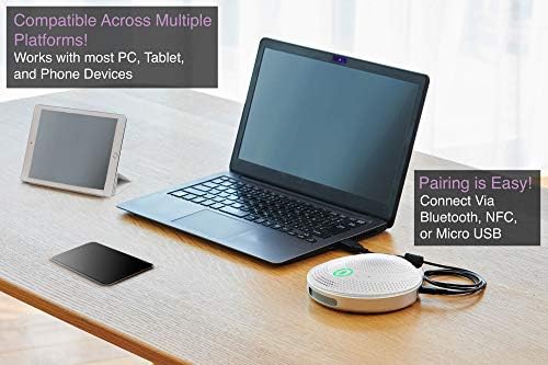 YAMAHA YVC-200 Portable USB & Bluetooth Speakerphone, Hold Meetings Anywhere, Noise Reducing Conference Phone with 10-Hour Rechargeable Battery Life - Image 4