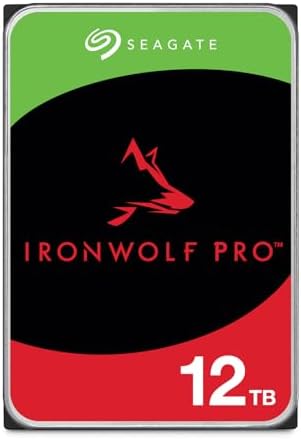 Seagate IronWolf Pro, 12 TB, Enterprise NAS Internal HDD –CMR 3.5 Inch, SATA 6 Gb/s, 7,200 RPM, 256 MB Cache for RAID Network Attached Storage (ST12000NT001) by Unknown