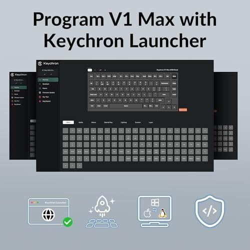 Keychron V1 Max QMK Wireless Mechanical Keyboard, 75% Layout Custom Knob - Image 4