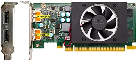 Geforce GT 730 2GB GDDR5 PCI-E x 8 with Dual DP (Half Bracket, for SFF Computer only), Light Performance Card, Supports 4K via DP Connection by Epic+IT+Service