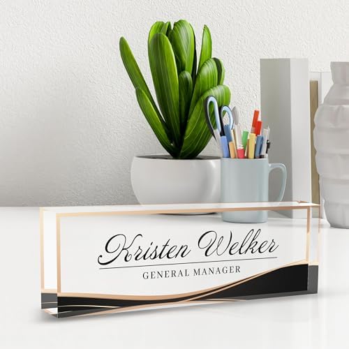 Acrylic Personalized Name Plate - Desk Decor for Women & Men, Office Gifts for Boss, Manager, Teacher, Nurse - Image 6