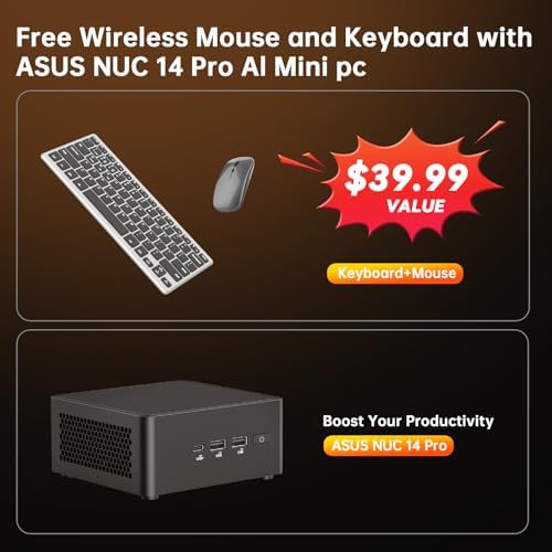 ASUS NUC 14 Pro Mini Desktop PC, Intel Ultra 5 125H (14C/18T, Up to 4.5GHz), 32GB DDR5 RAM, 1TB PCIe SSD, Micro PC Win 11 Pro, Intel Arc GPU, Thunderbolt 4, WiFi 6E, BT 5.3, 8K HDR Display, VESA Mount - Image 5