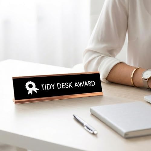 Tidy Desk Award Desk Sign, novelty nameplate (2 x 8") - Image 5