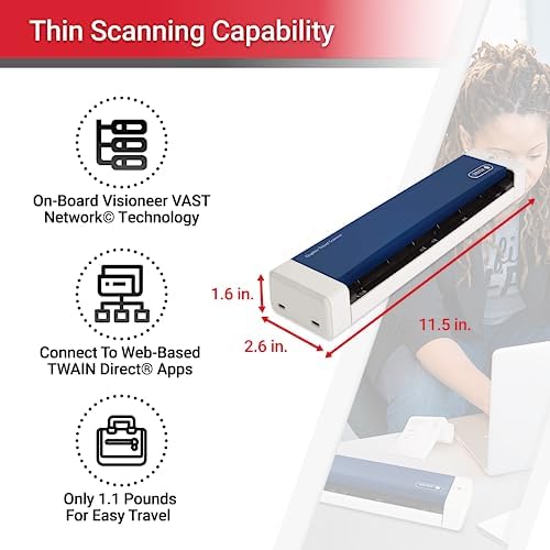 Visioneer Xerox XTS-D Duplex Travel Scanner for PC and Mac, USB Powered Travel Scanner - Image 2